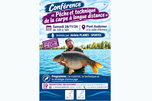 Conférence pêche de la carpe à longue distance 